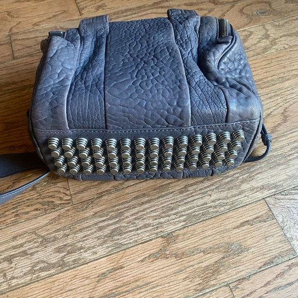ALEXANDER WANG Rocky Rockie Tundra Gray Cross Body Bag Leather Perfect Condition - Picture 3 of 13